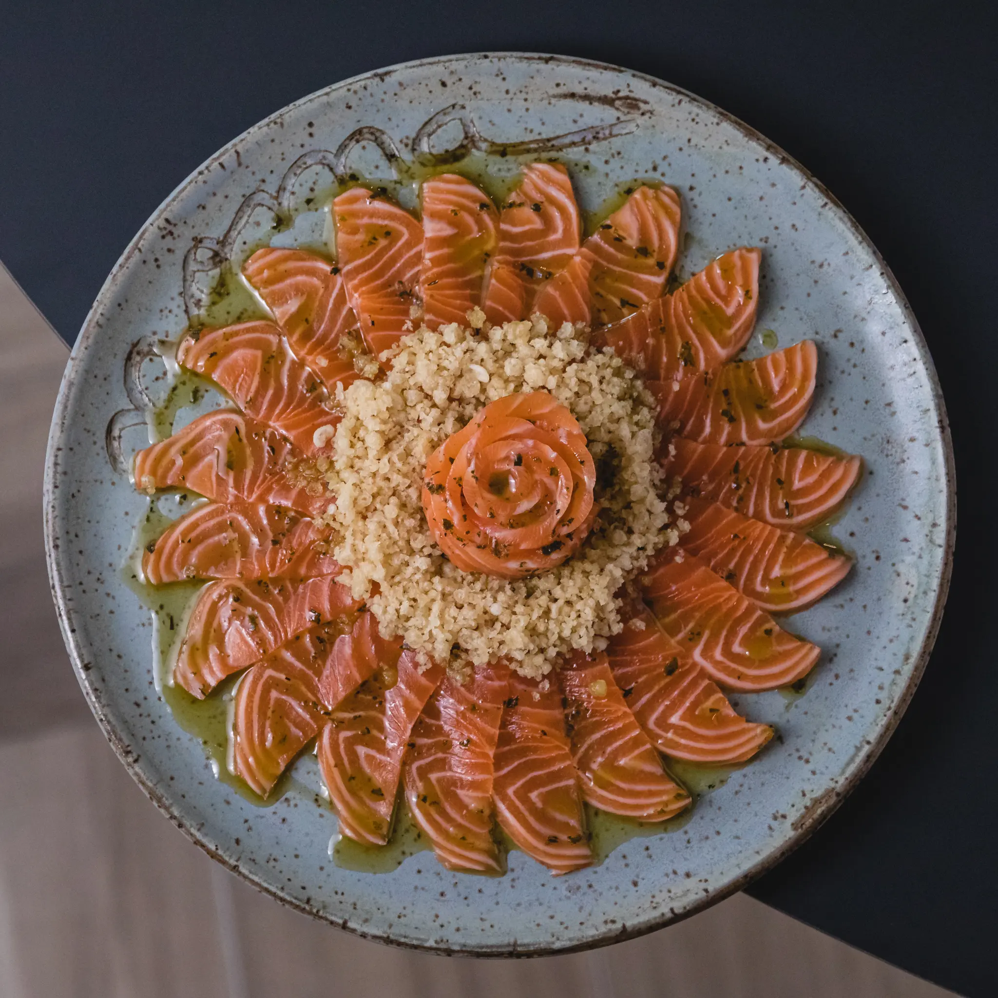 Salmon carpaccio